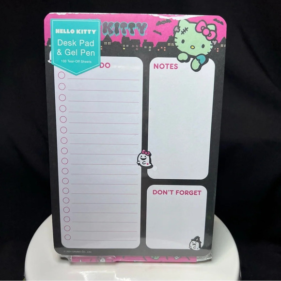 Sanrio Hello Kitty Pink Halloween 3 Piece Stationary -Frankenstien & Mummy Theme - Picture 3 of 14